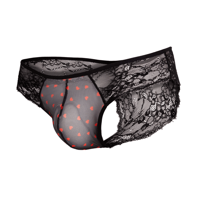 Secret Male SMI078 Flower Laced Bikini with Hearts Bold Men's Underwear