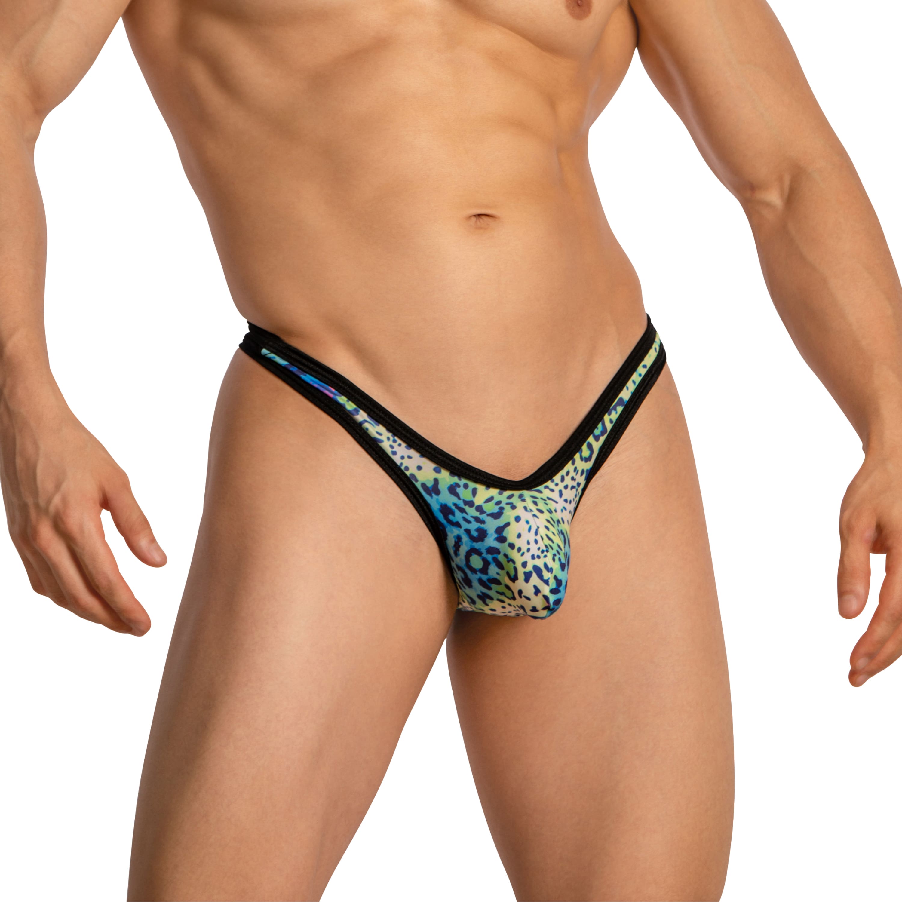 Daniel Alexander DAK076 Thong with animal print and transparency Fashionable Men's Thong