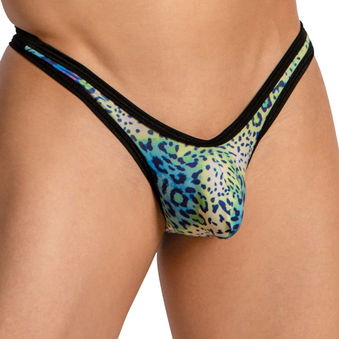 Daniel Alexander DAK076 Thong with animal print and transparency Fashionable Men's Thong