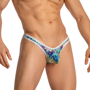 Daniel Alexander DAK076 Thong with animal print and transparency Irresistible Sexy Underwear