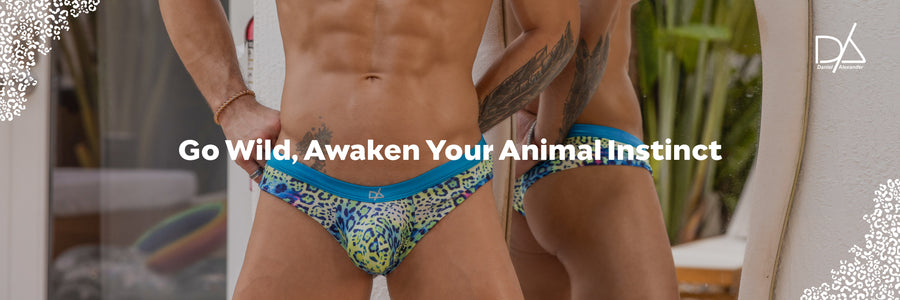 Mensuas Collection Banner of Daniel Alexander's Animal Print Collection Launch