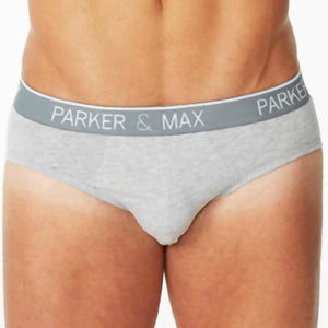 Parker & Max PMFPCS-B1  Classic Cotton Stretch Brief Heather